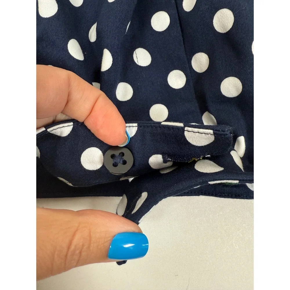 Lauren Ralph Lauren Shorts Women's 18 Polka Dot Stretch Cotton Navy White‎ - Picture 6 of 8